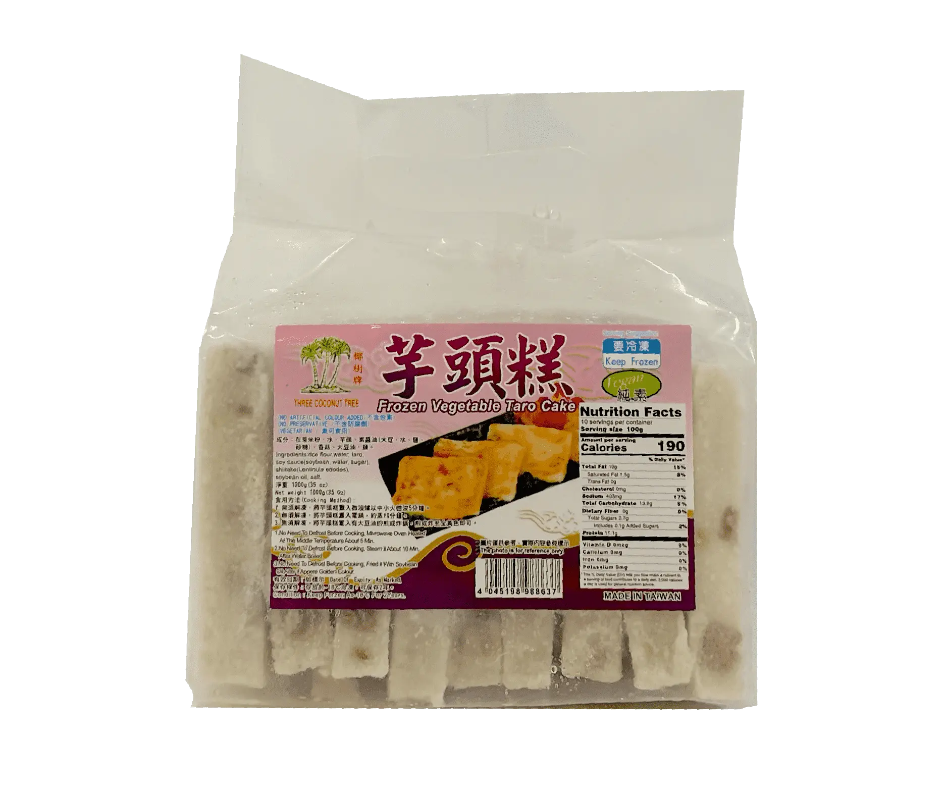 Kaka Taro Fryst 1kg TCT Taiwan