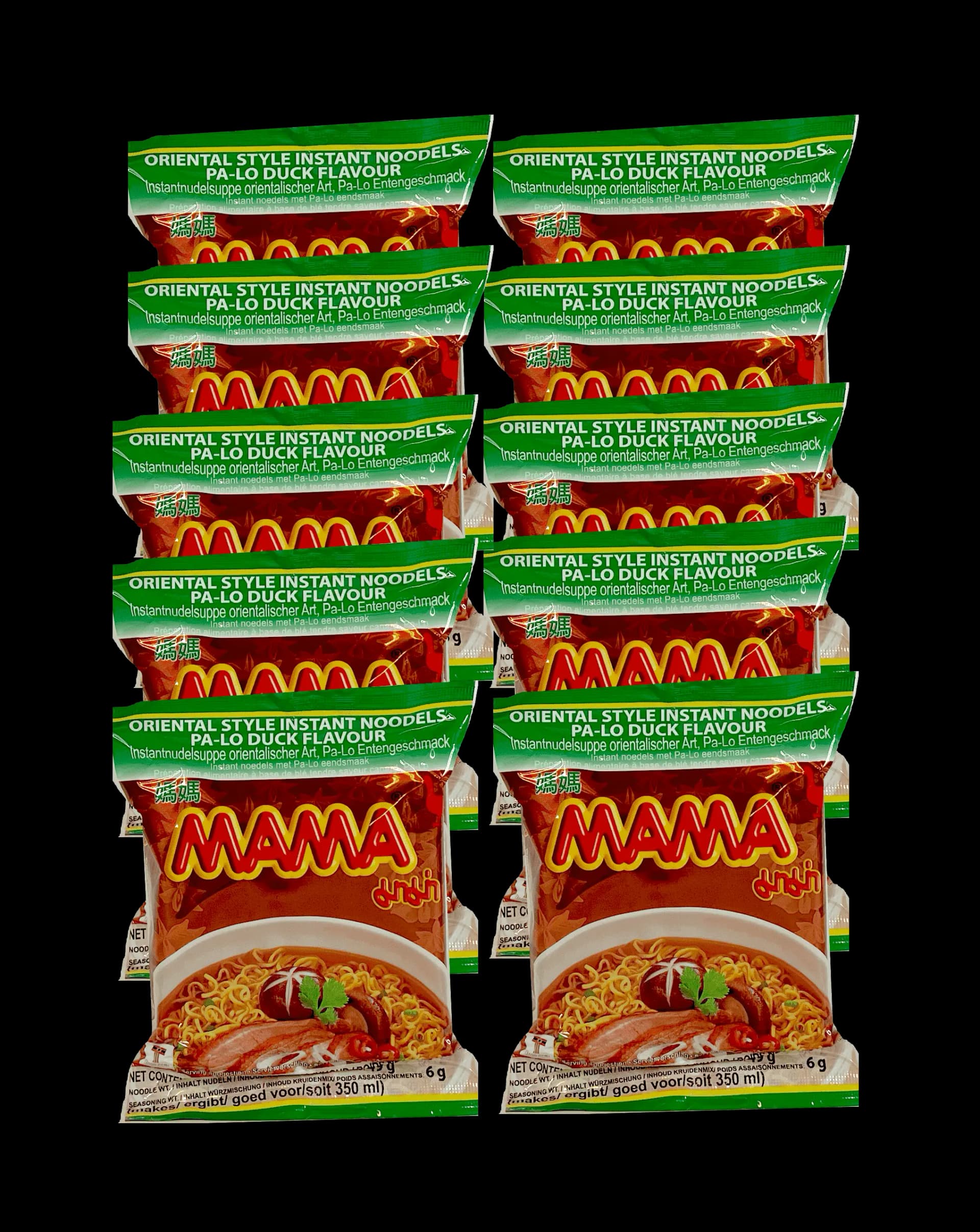Snabbnudlar Pa-Lo Anksmak 55gx10st/Förp Mama Thailand