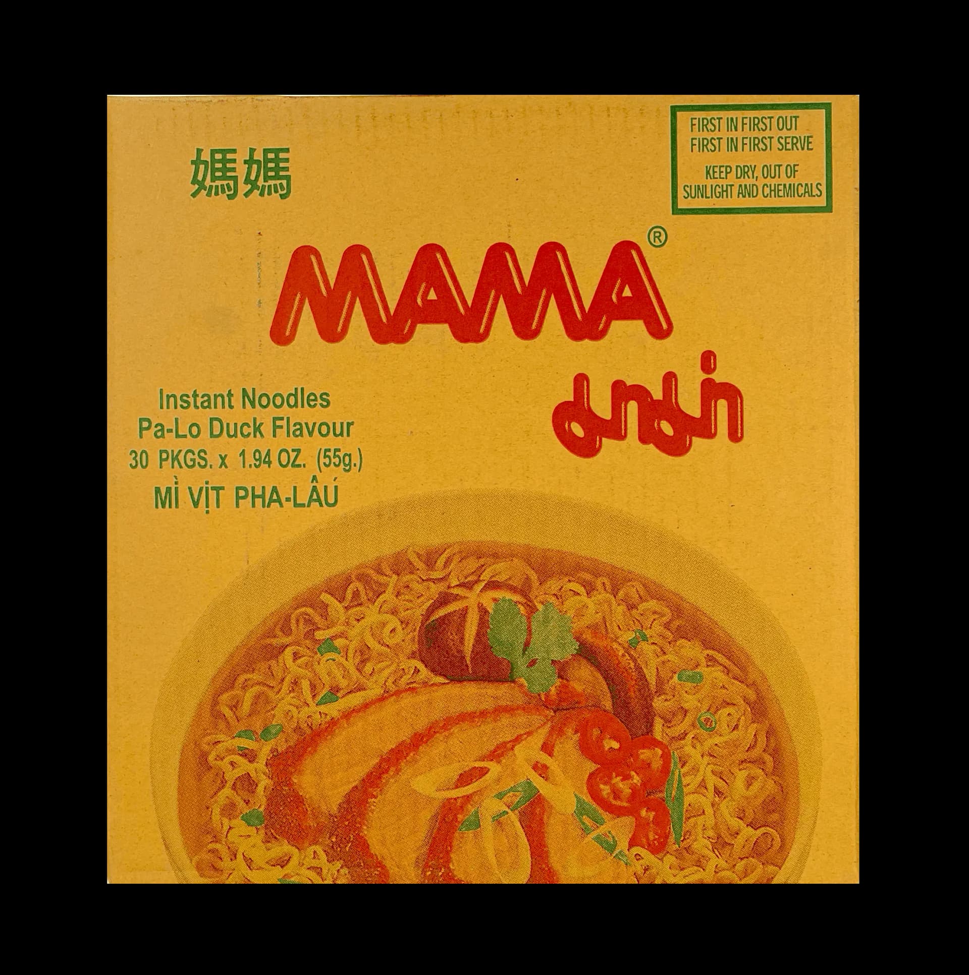 Snabbnudlar Pa-Lo Anksmak 55gx30st/Låda Mama Thailand