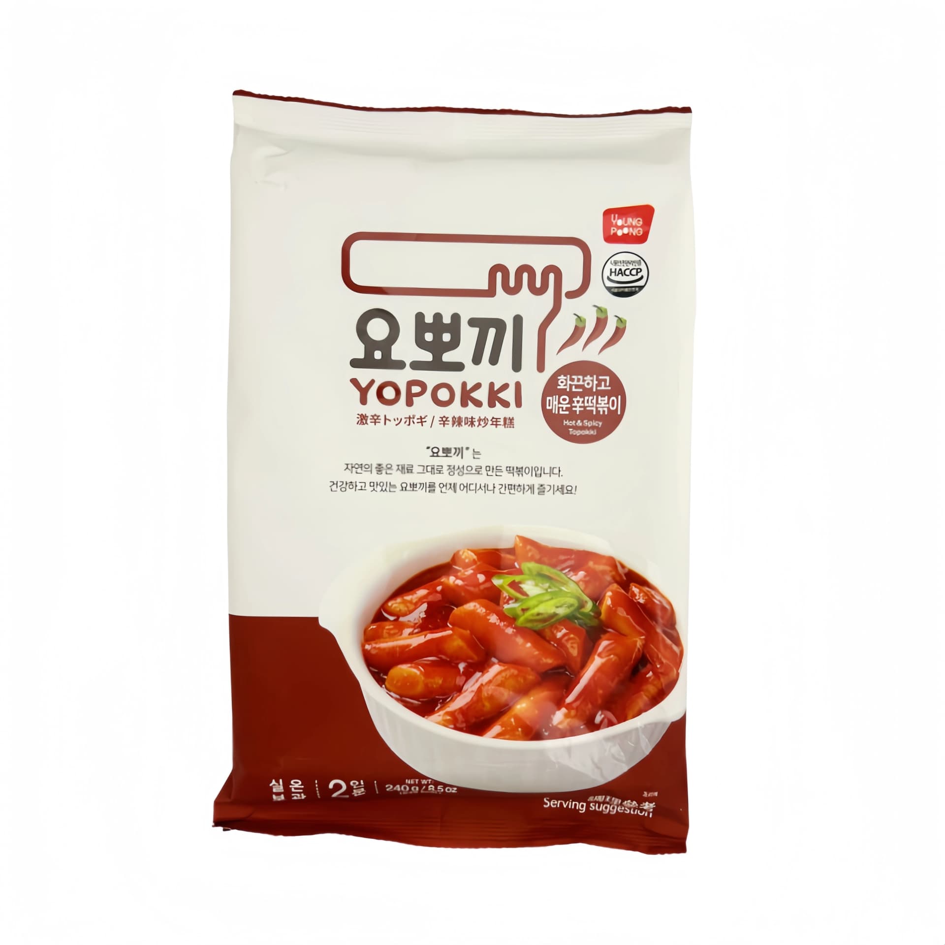 Snabb Riskaka Spicy Smak 240g Yopokki Korea