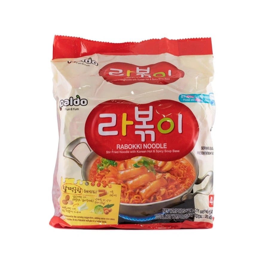 Snabbnudlar Stark 580g/145gx4påse Rabokki Paldo Korean