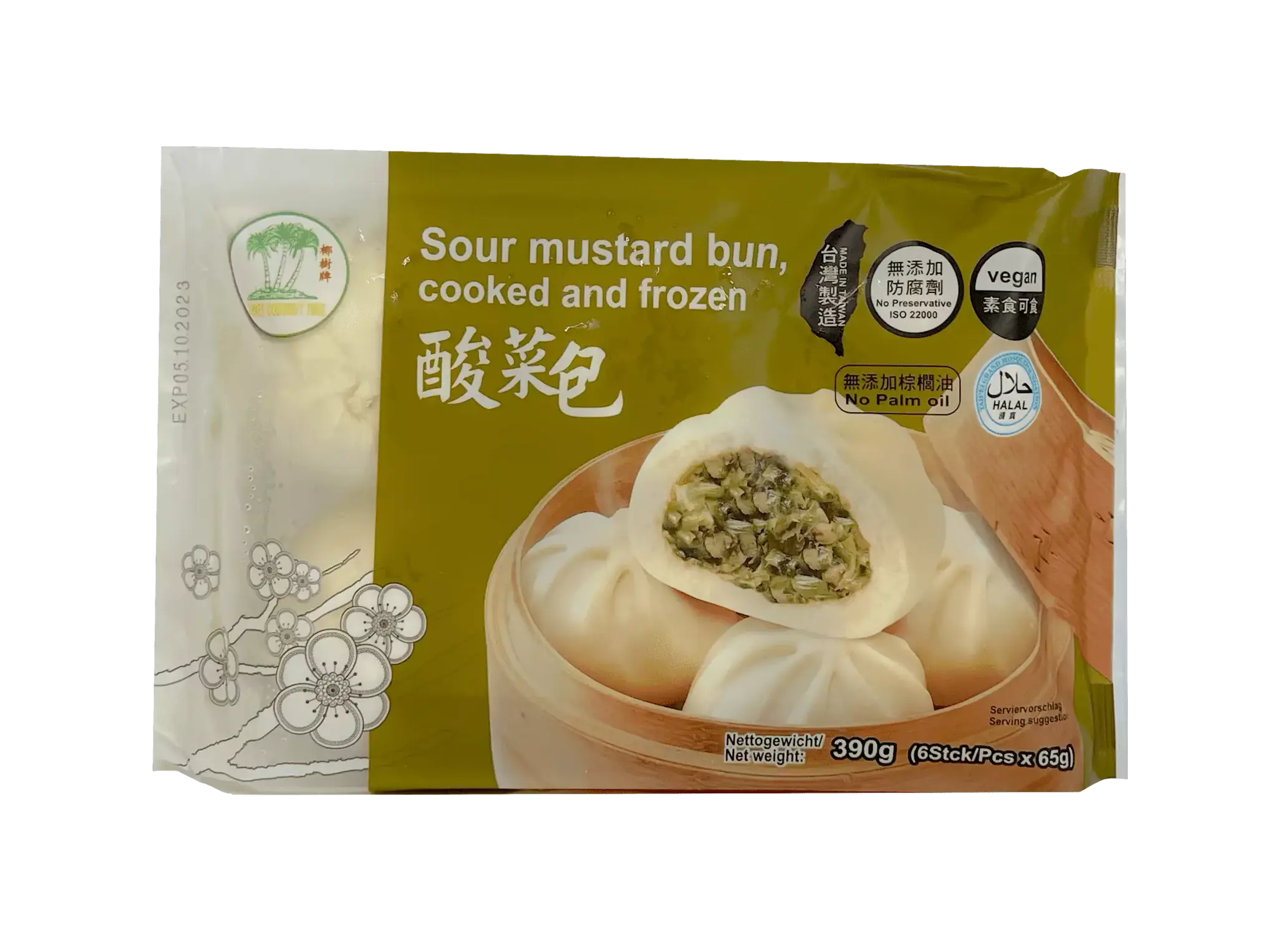 Ångade Bröd Fyllning Med Surkål Fryst 390g TCT Taiwan